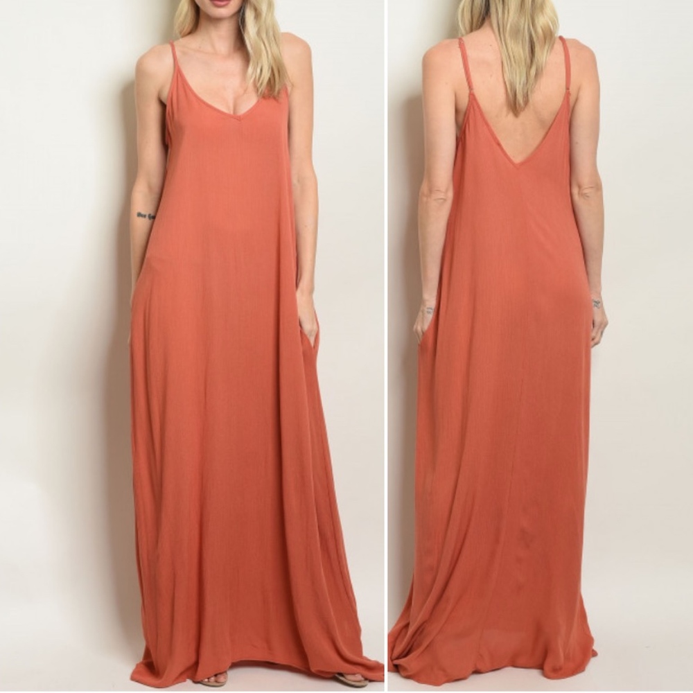 EARTH COLOR MAXI DRESS